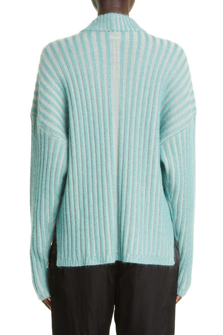 Stripe Wool & Mohair Blend Sweater, Alternate, color, AQUA PEARL