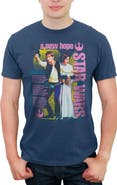 Star Wars: A New Hope Men's Star Wars A New Hope Pink Han and Leia Poster Graphic T-Shirt