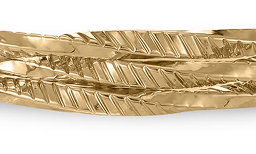 Ettika Set Of 3 Stackable Thin Bangle Bracelets In Gold