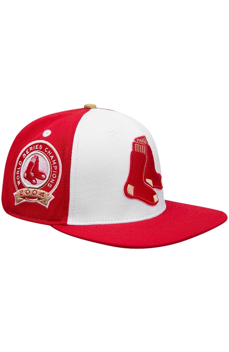 PRO STANDARD Men's Pro Standard  White/Red Boston Red Sox Strawberry Ice Cream Drip Snapback Hat, Main, color, 