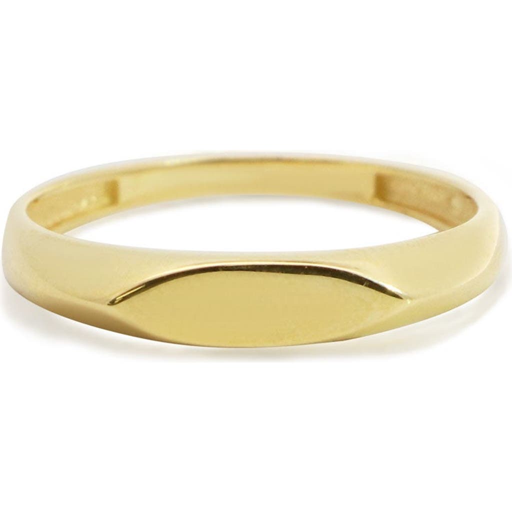 The Lovery Fine Jewelry Marquise Signet Ring In Gold