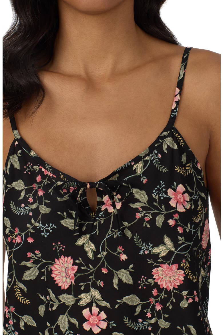 Floral Sleeveless Pajama Set, Alternate, color, BLACK GRID FLOWER