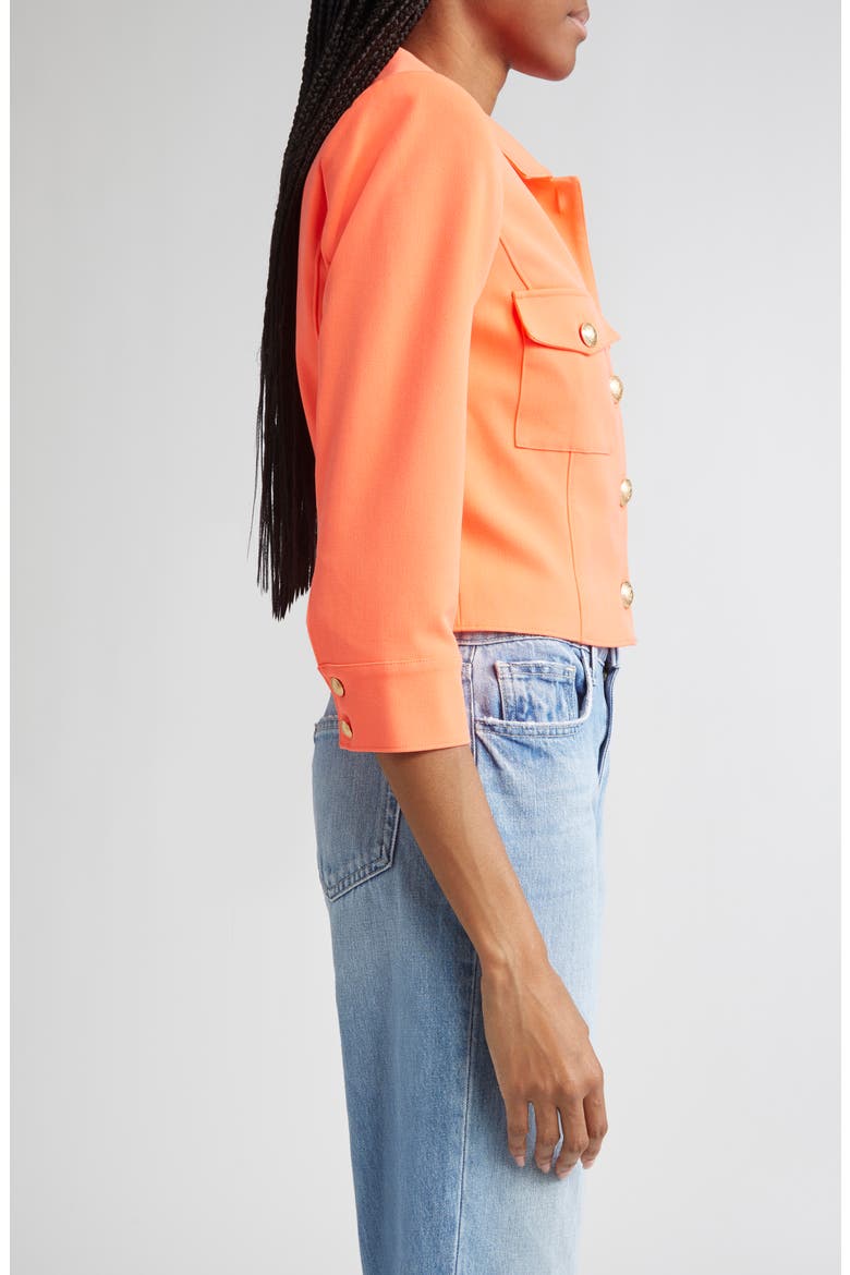 Kumi Fitted Crop Jacket, Alternate, color, ELECTRIC C