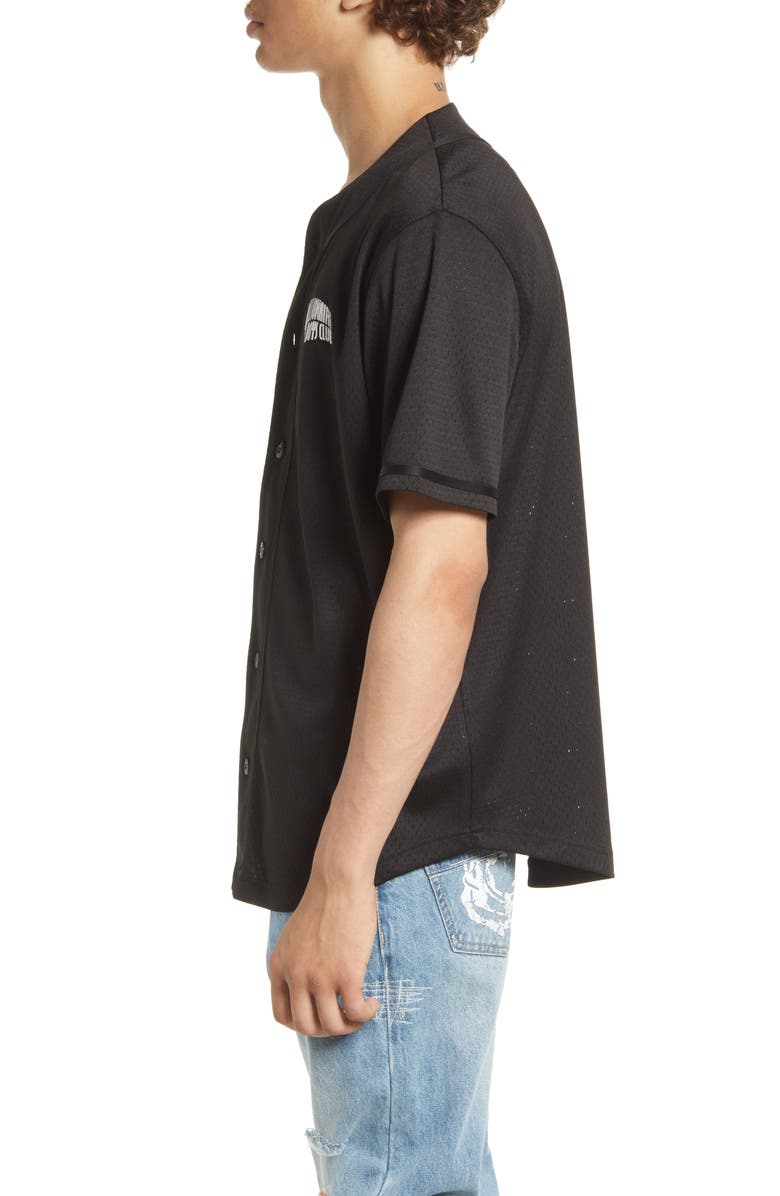 Billionaire Boys Club Men's BB Cadet Mesh Short Sleeve Button-Up Baseball Jersey, Alternate, color, 