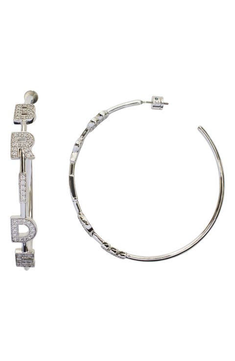 Crystal Bride Hoop Earrings