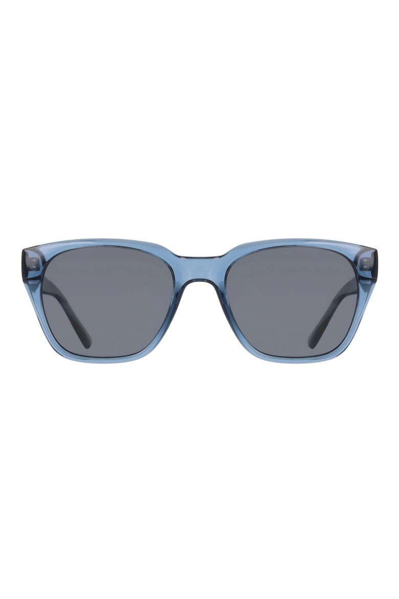 54mm Modified Rectangular Sunglasses, Main, color, CRYSTAL BLUE