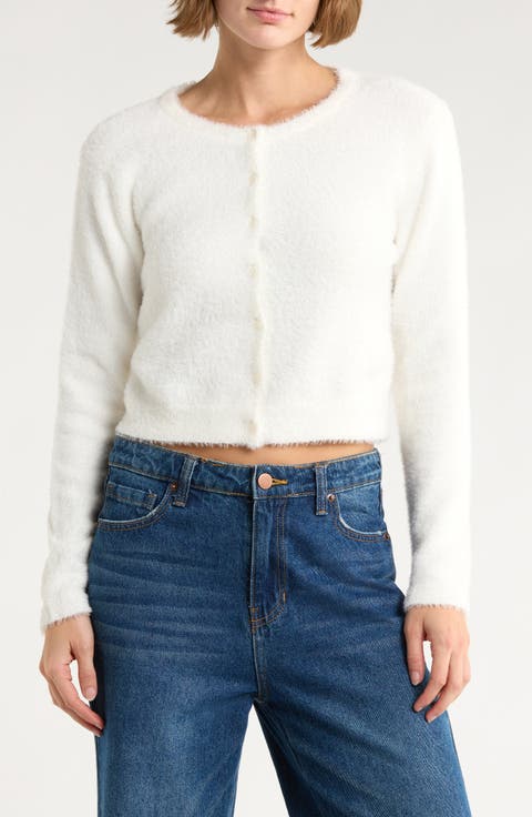 Eyelash Knit Cardigan