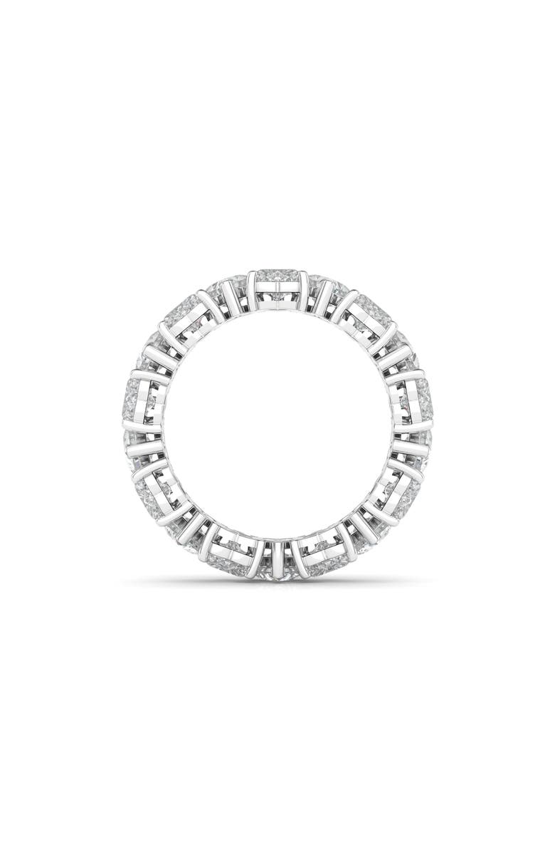 HauteCarat Alternating Hearts Lab Created Diamond Eternity Ring, Alternate, color, White Gold