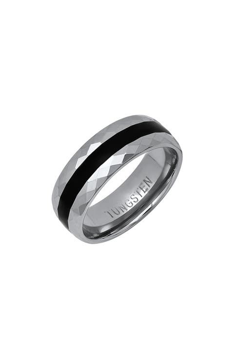Men's Two-Tone Hammered Ring
