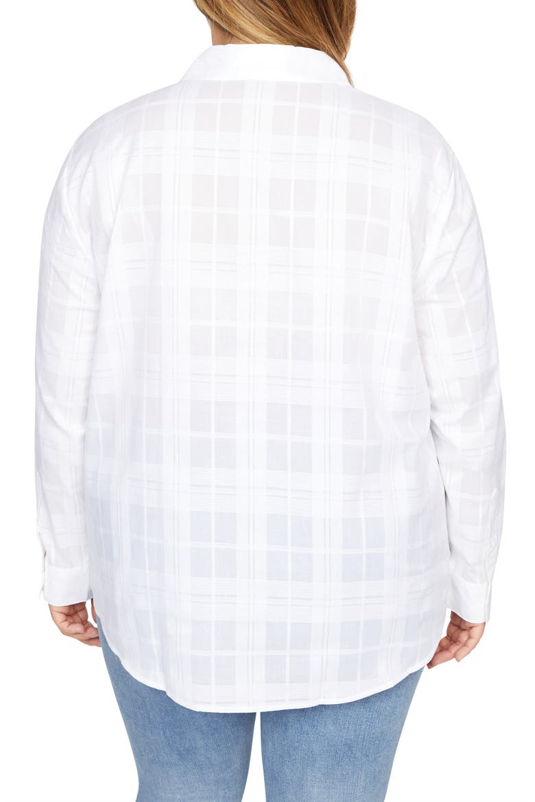 Keepers Boyfriend Button-Up Shirt, Alternate, color, WHITE JASMINE PLAID