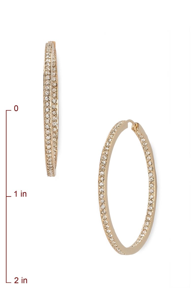 Large Channel Hoop Earrings, Alternate, color, GOLD