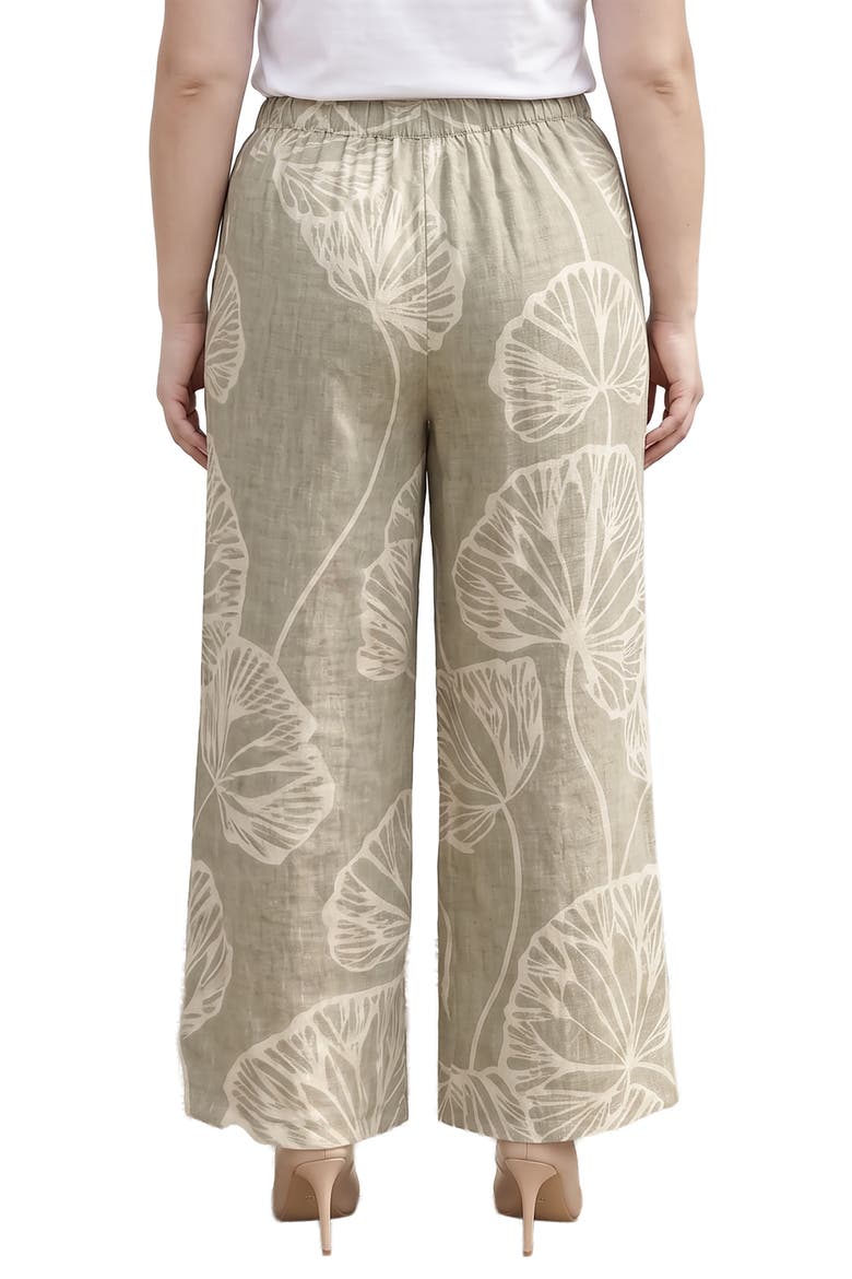Leaf Print Pants, Alternate, color, KHAKI