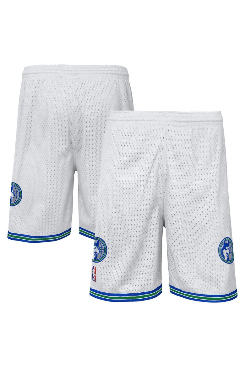 Youth Mitchell & Ness  White Minnesota Timberwolves Swingman Shorts, Alternate, color, White