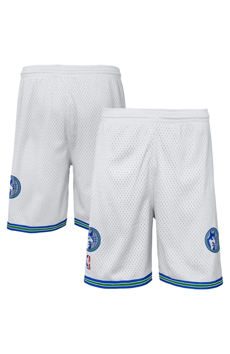 Mitchell & Ness Youth Mitchell & Ness  White Minnesota Timberwolves Swingman Shorts, Alternate, color, White