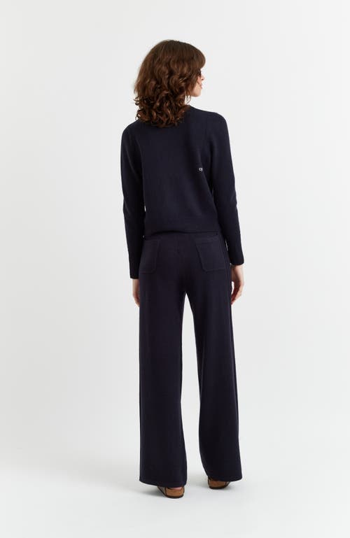 Chinti & Parker Pure Cashmere Cropped Sweater In Blue