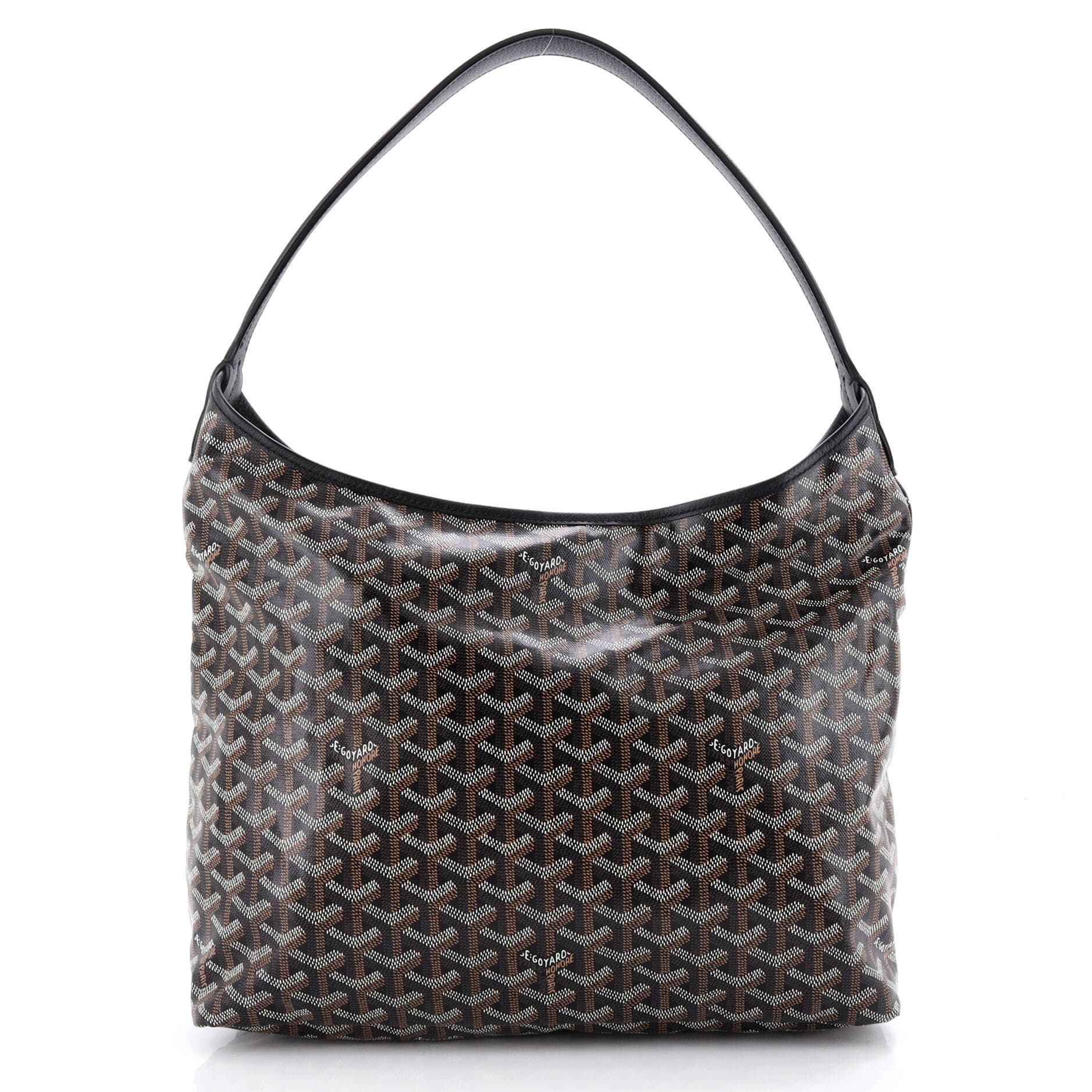 Pre-Owned Goyard Boheme Hobo Coated Canvas, Main, color, Black