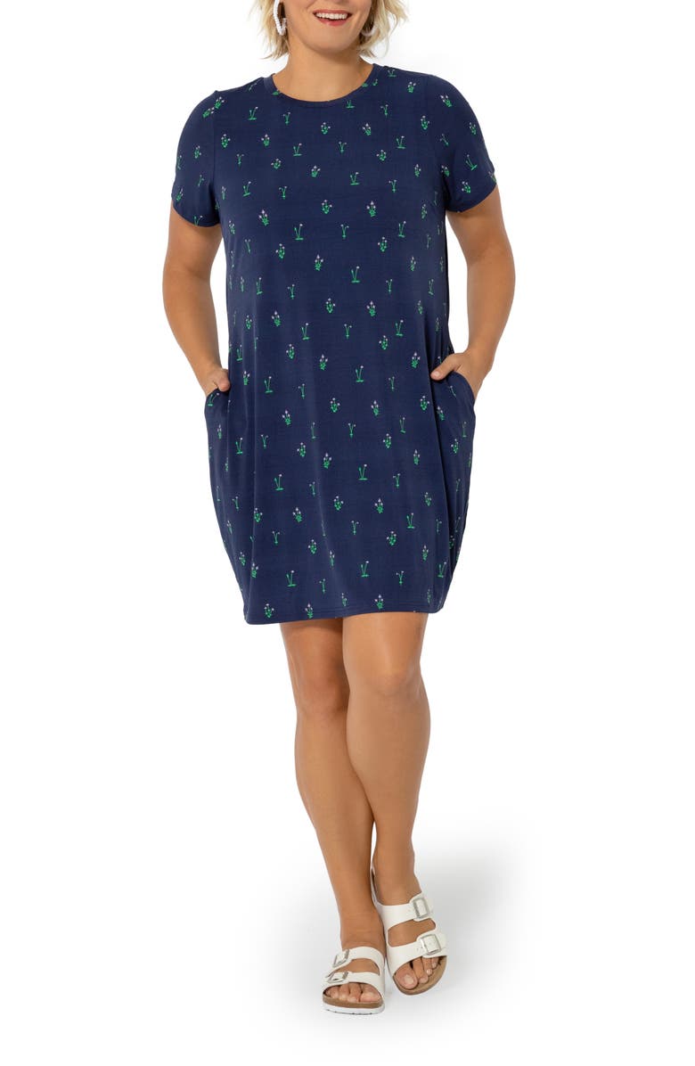 Leota Print Short Sleeve T-Shirt Dress, Main, color, 