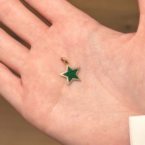The Lovery Fine Jewelry Malachite Star Charm In Green