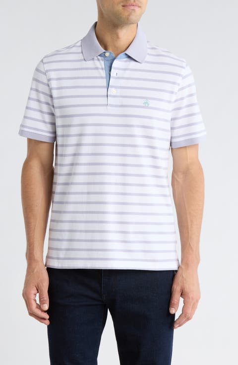 Slim Fit Stripe Cotton Piqué Polo