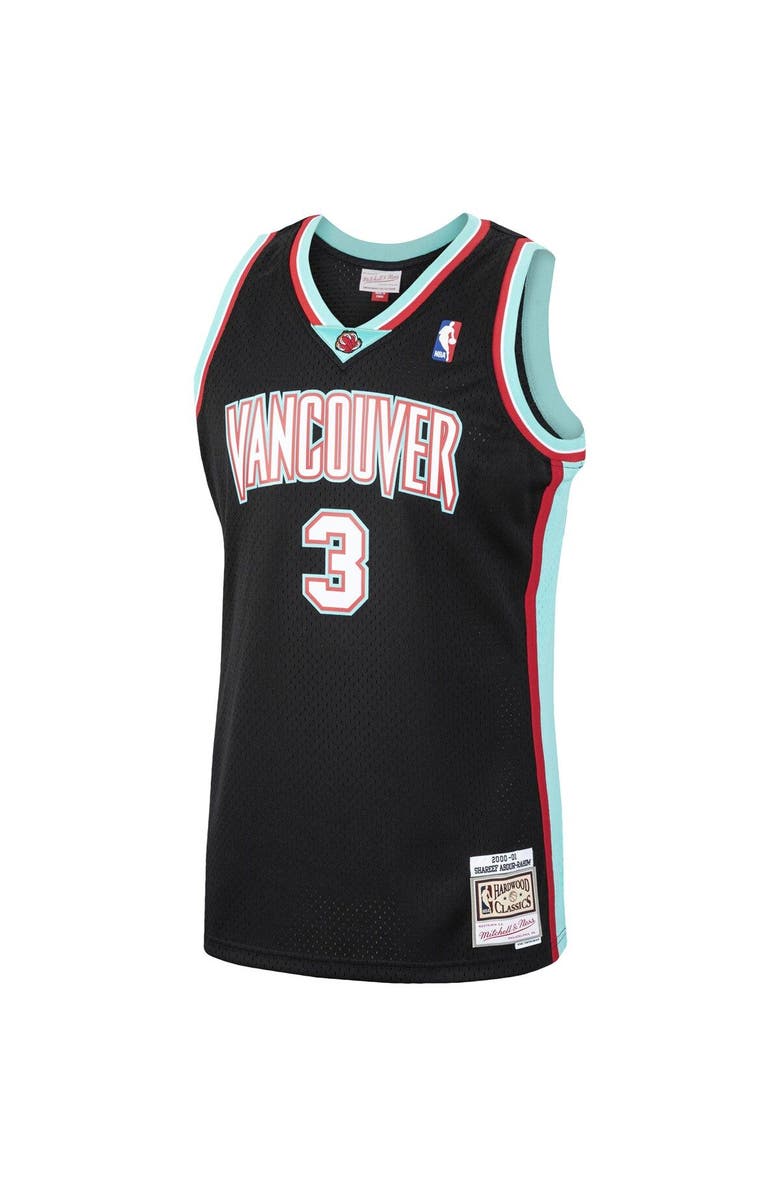 Mitchell & Ness Men's Mitchell & Ness Shareef Abdur-Rahim Black Vancouver Grizzlies 2000/01 Hardwood Classics Swingman Jersey, Alternate, color, Black