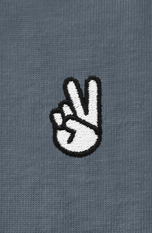 DALIX DALIX WOMENS PEACE SIGN JERSEY RELAXED TEE 