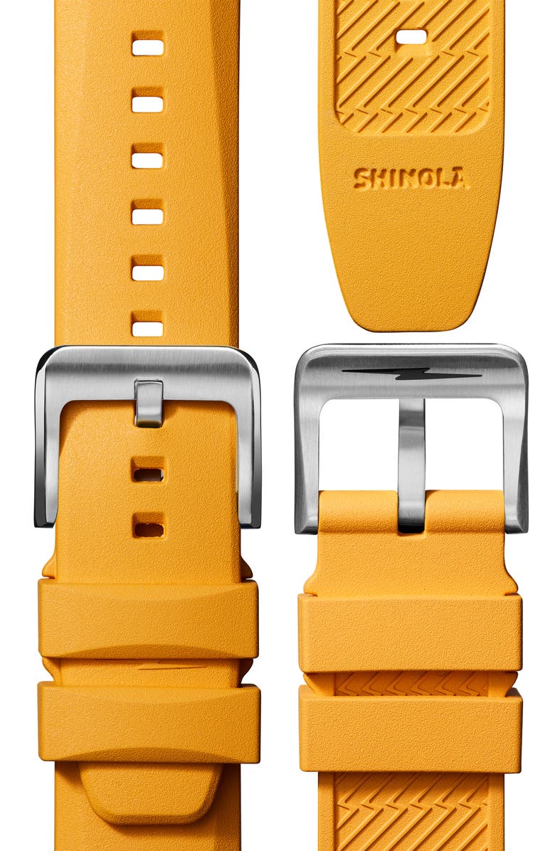 Shinola Duck Rubber Strap Watch, 42mm, Alternate, color,