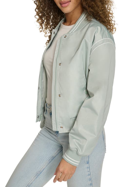 Champion Crop Varsity Jacket In Green