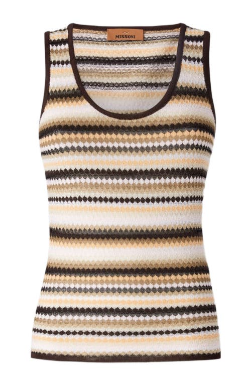 Missoni Striped Ribbed-knit Tank Top In Multicoloured