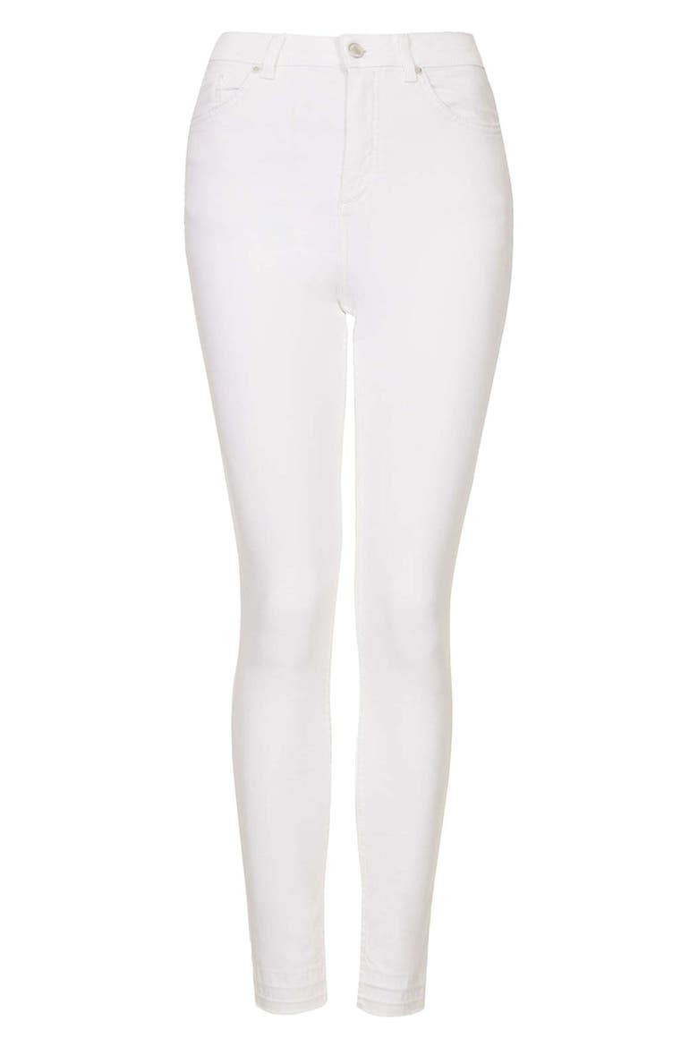 Moto 'Jamie' Skinny Jeans, Alternate, color, WHITE