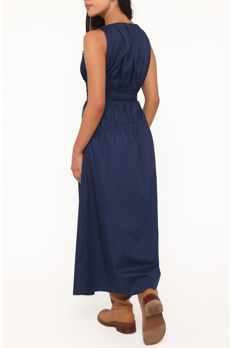 Fern Smocked Midi Dress, Alternate, color, NAVY BLUE