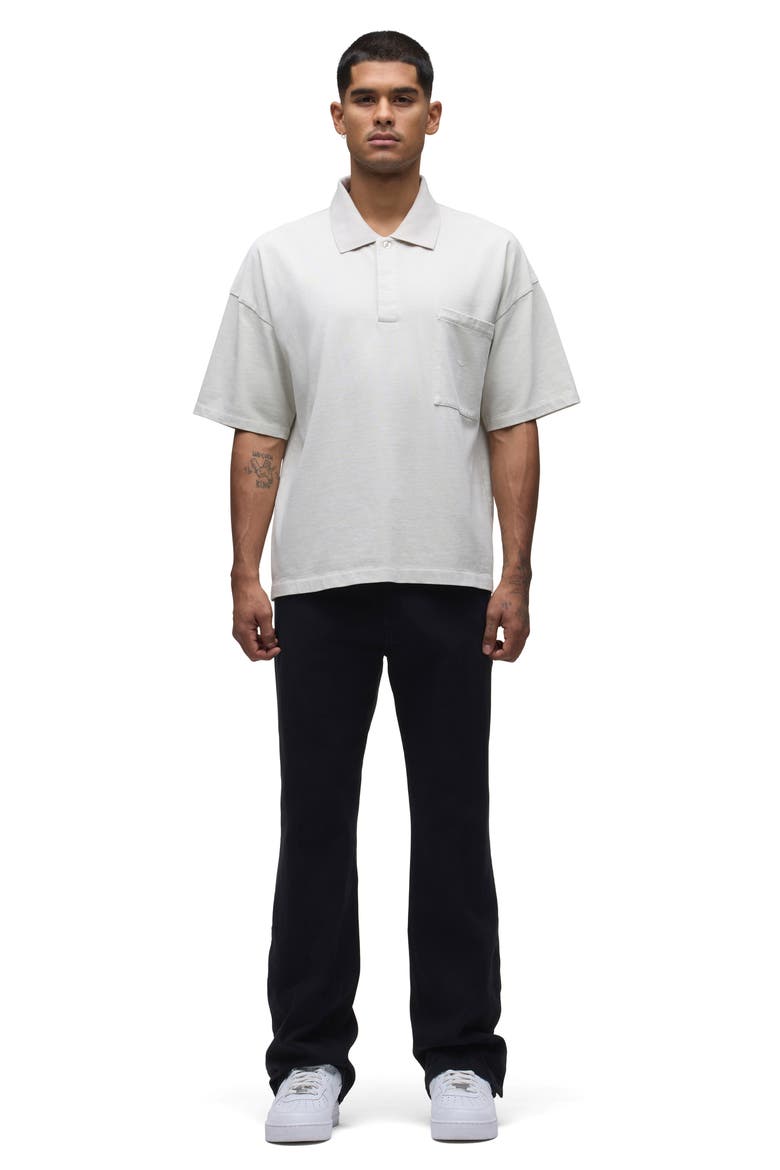 Heavyweight Cotton Pocket Polo, Alternate, color, GHOST