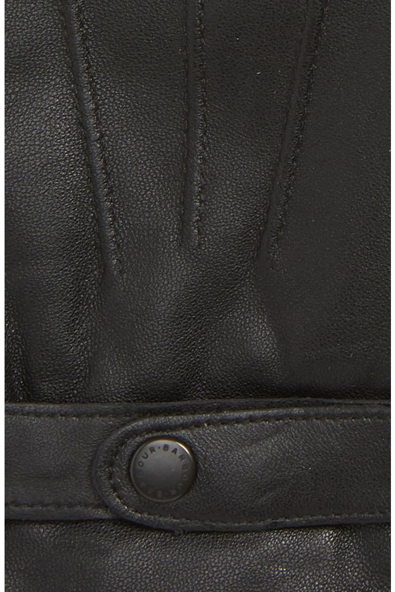Burnished Leather Gloves, Alternate, color, BLACK