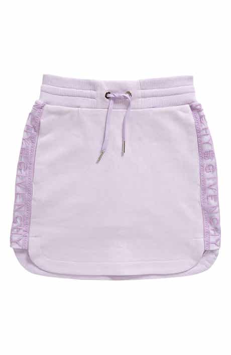 GIVENCHY KIDS Kids' Logo Embroidered Lace Inset Fleece Skirt