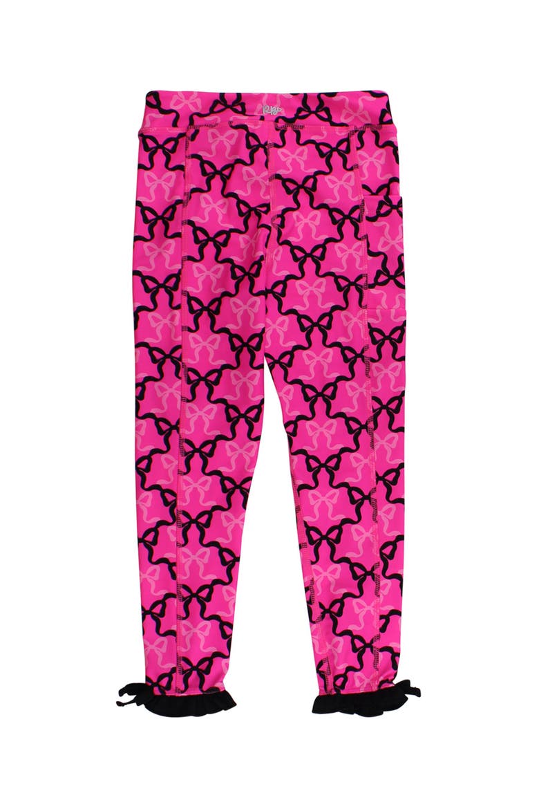 UPF50 Active Pocket Ruffle Legging, Alternate, color, Neon Magenta Bows