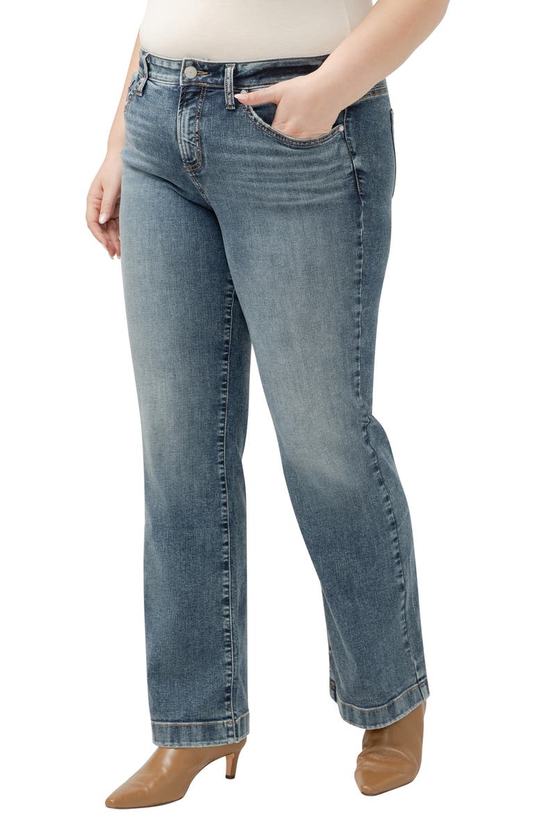 Silver Jeans Co. Suki Curvy Mid Rise Wide Leg Trouser Jeans, Alternate, color, 