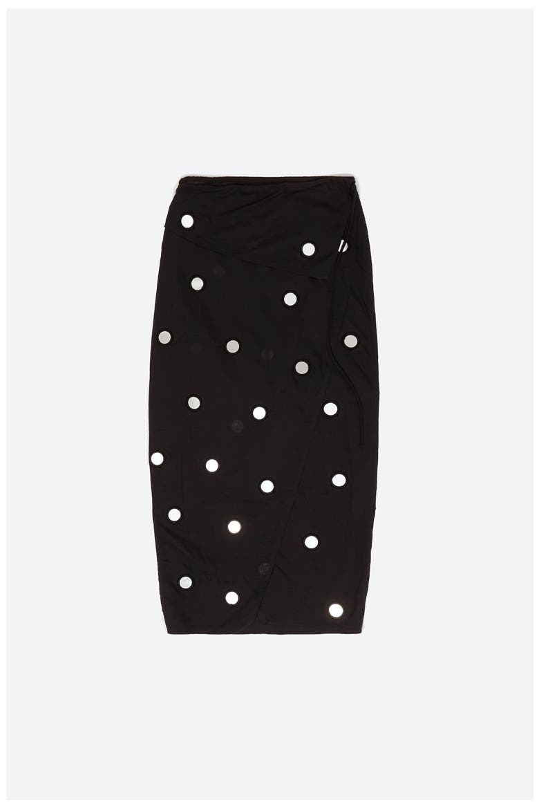 Mirrored Sarong Midi Skirt, Alternate, color, BLACK