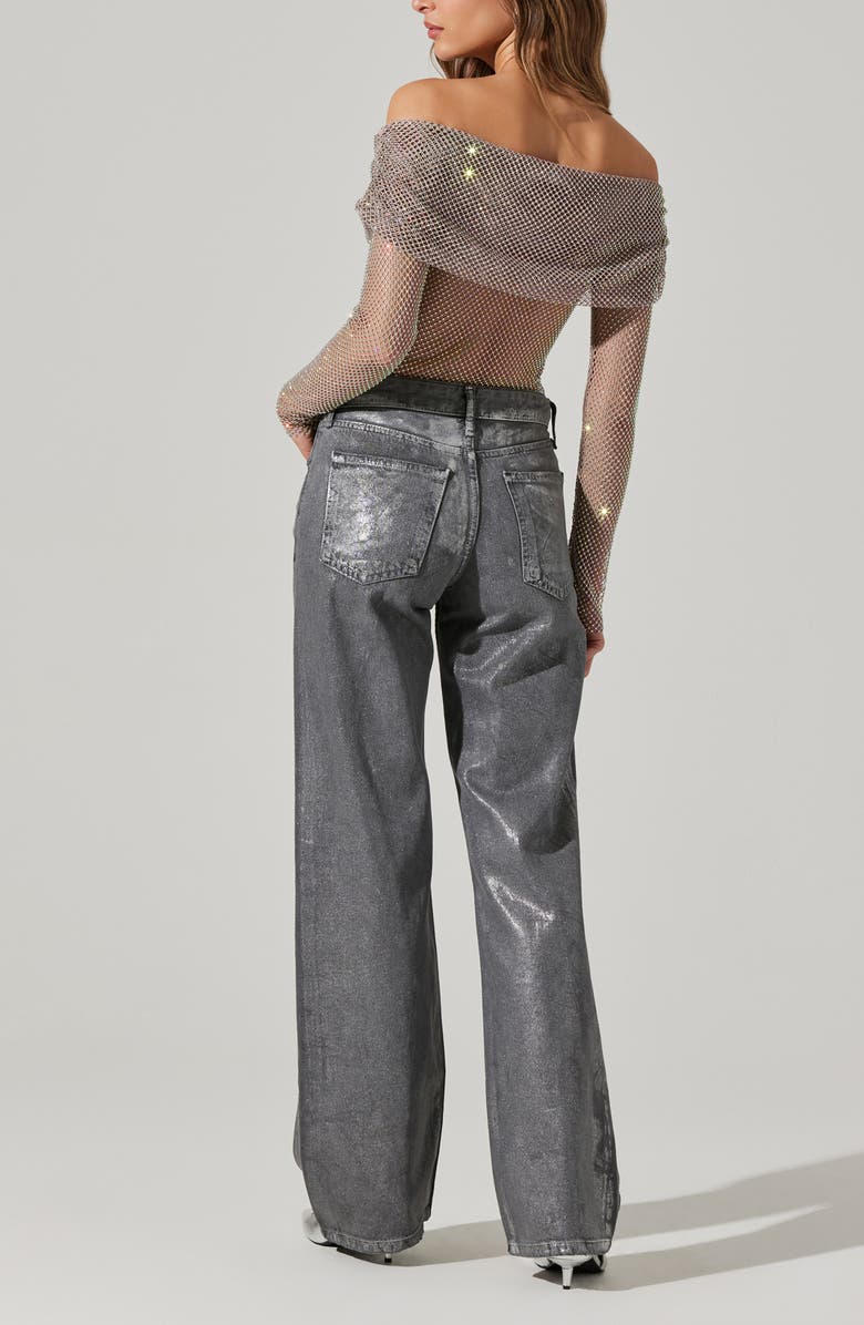 ASTR the Label Diamante Long Sleeve Mesh Shirt, Alternate, color, 