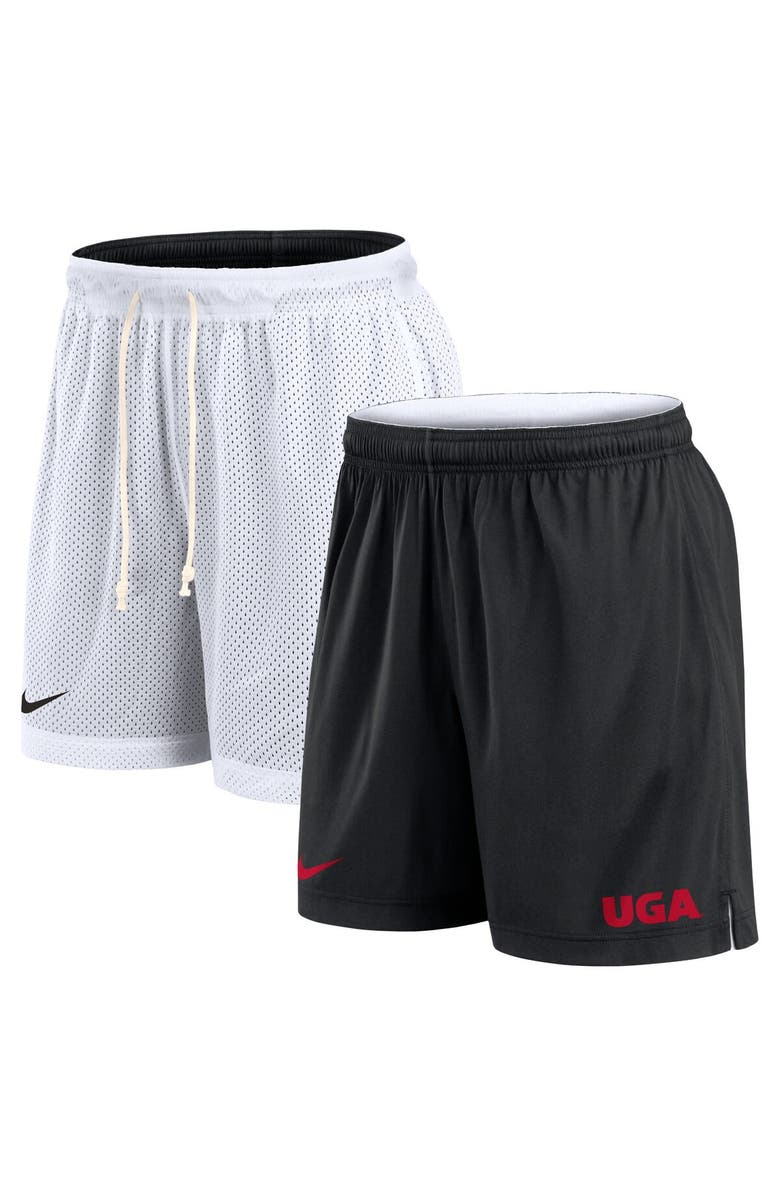 Nike Men's Nike White/Black Georgia Bulldogs Primetime Reversible Performance Shorts, Main, color, 