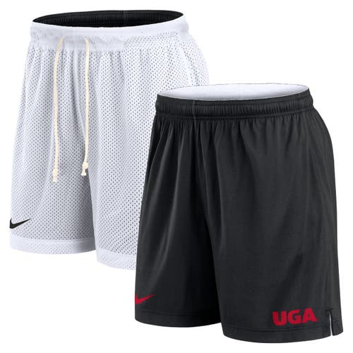Nike Men's White/black Georgia Bulldogs Primetime Reversible Performance Shorts
