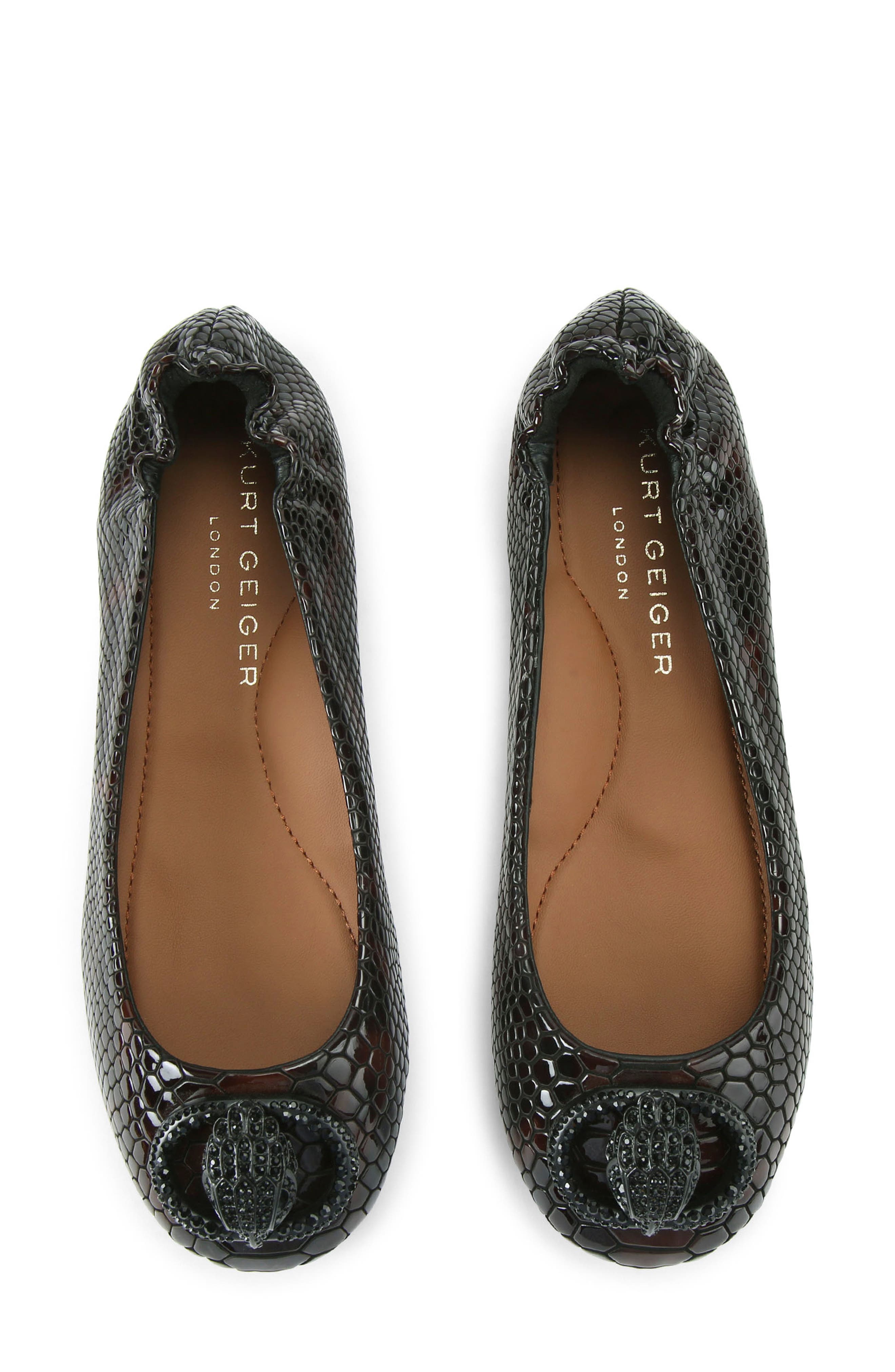Kurt Geiger London Chelsea Ballerina Flat, Alternate, color, Charcoal