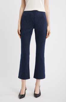 Pinstripe Crop Kick Flare Pants