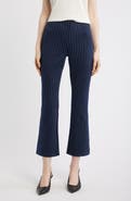 Theory Pinstripe Crop Kick Flare Pants