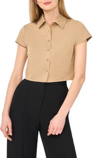 Ted Baker Cap Sleeve Button-Up Shirt