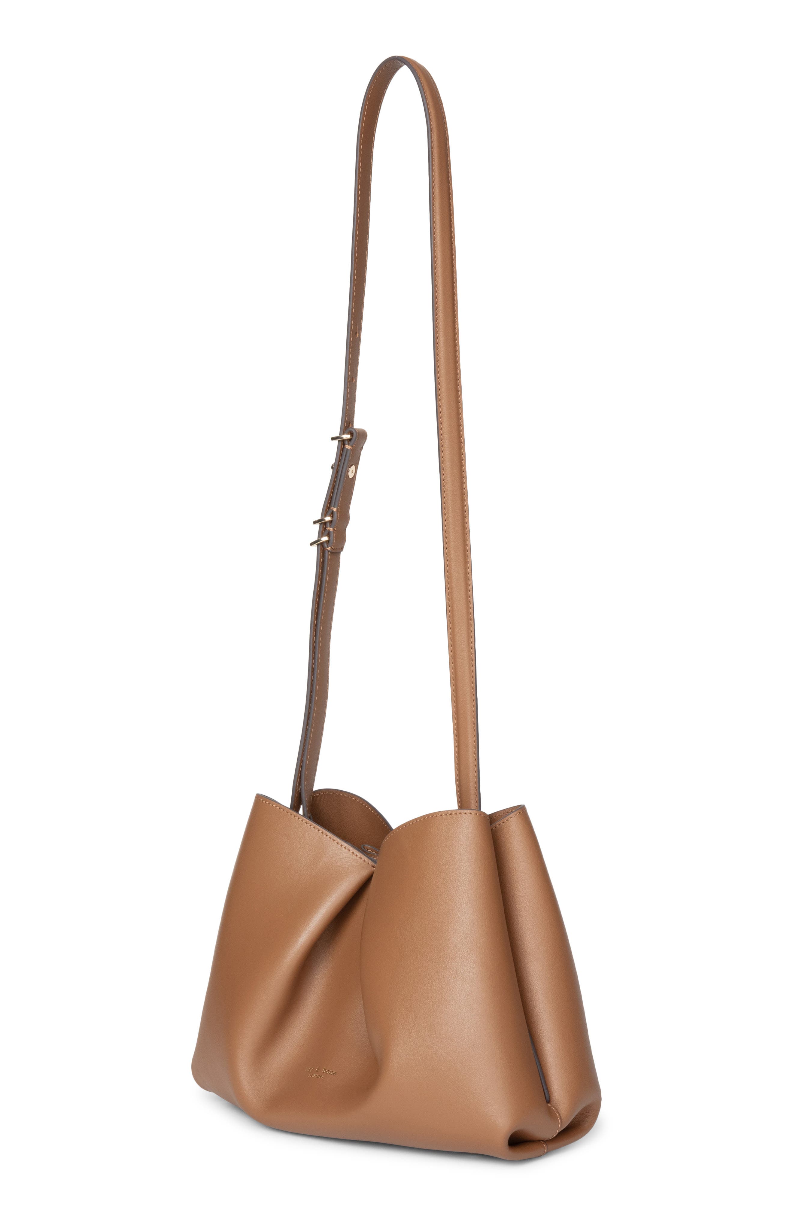 rag & bone Medium Bloom Leather Crossbody Bag, Alternate, color, Cognac