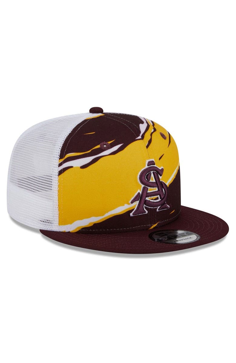 New Era Men's New Era Maroon Arizona State Sun Devils Tear Trucker 9FIFTY Snapback Hat, Alternate, color, Maroon