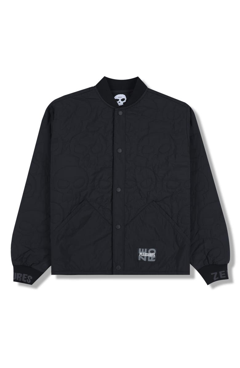 PLEASURES Thomas Quilted Bomber Jacket, Alternate, color, Black