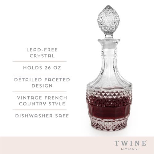 Twine Crystal Vintage Decanter In Clear