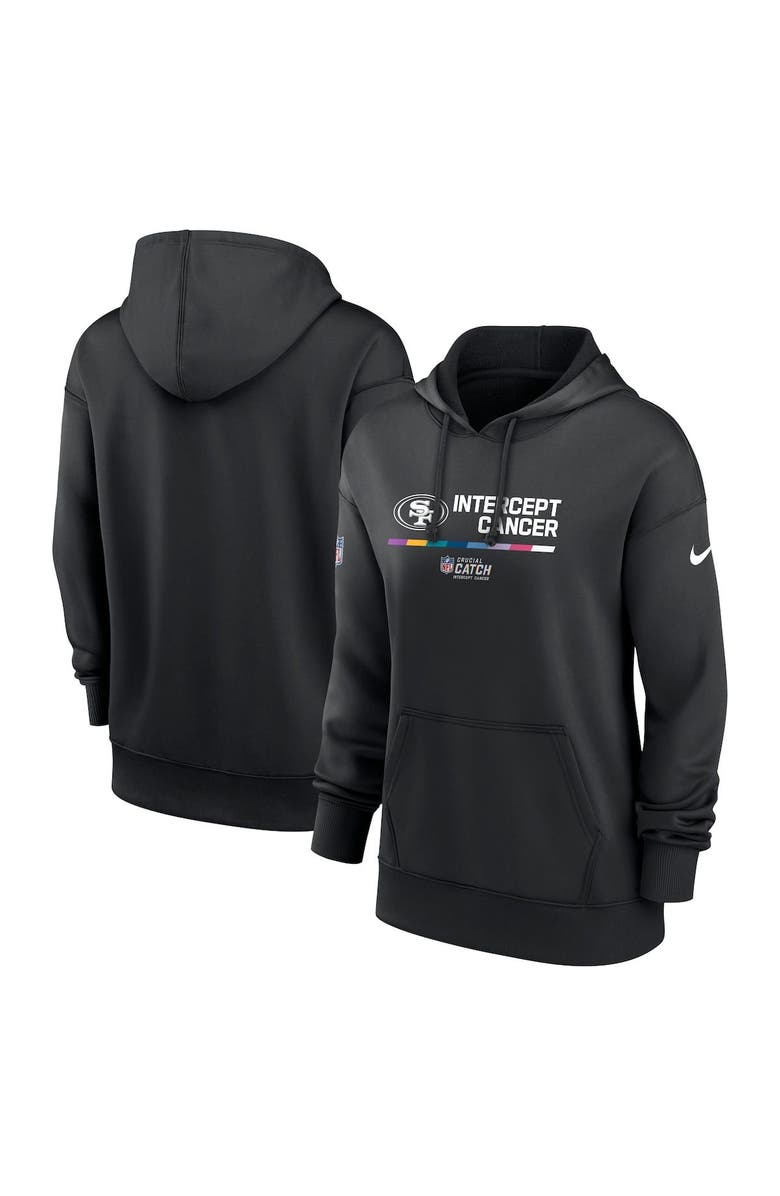 Nike Women's Nike Black San Francisco 49ers 2022 NFL Crucial Catch Therma Performance Pullover Hoodie, Alternate, color, 