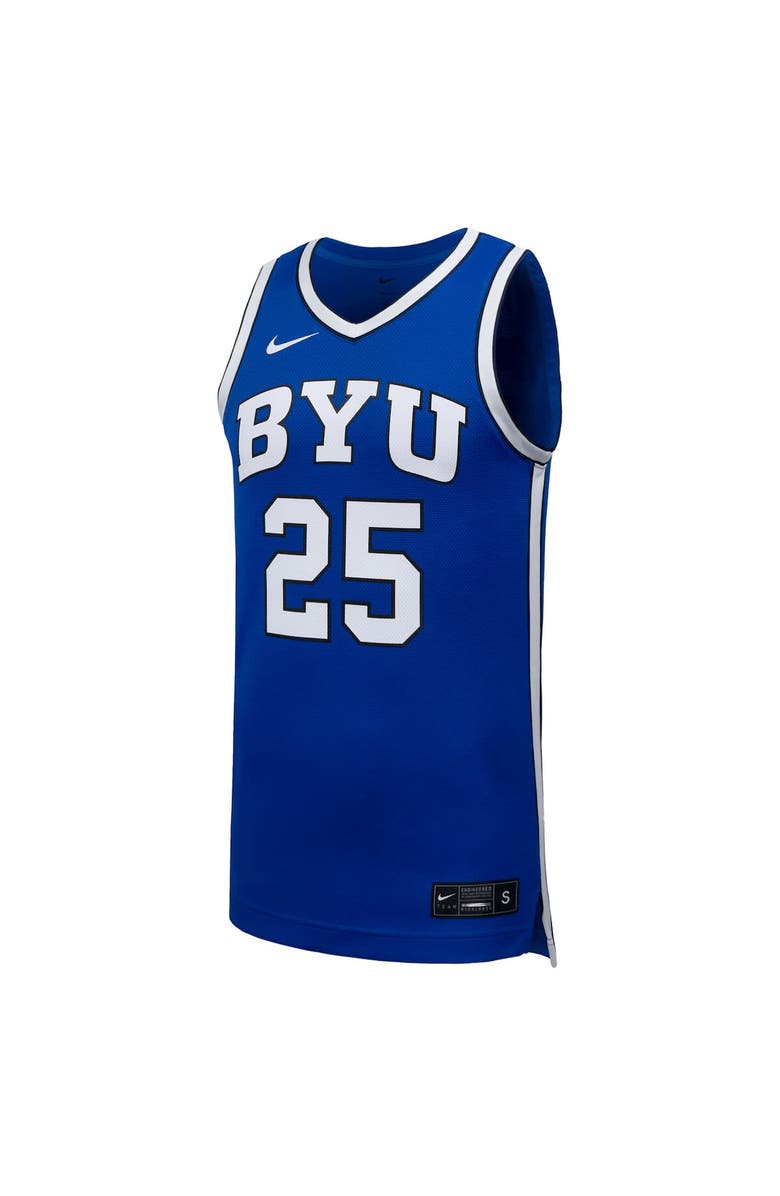 Nike Men's Nike #25 Royal BYU Cougars Replica Basketball Jersey, Alternate, color, Royal