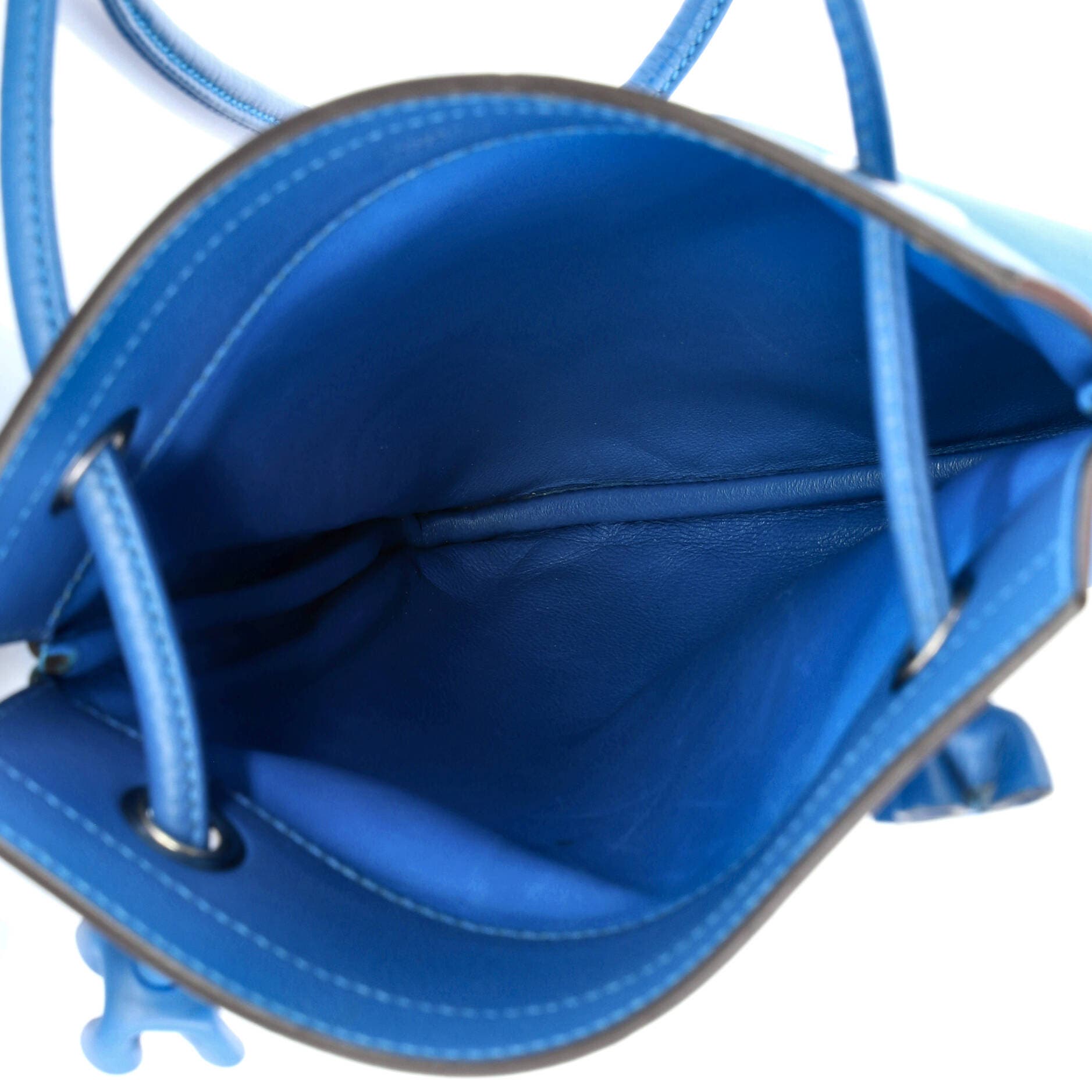 Pre-Owned Hermes Aline Bag Milo Lambskin and Swift Mini, Alternate, color, Bleu Frida